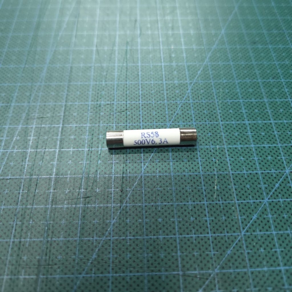 sikring fuse 6,3A (6.3A) 500vac 6x32mm keramik