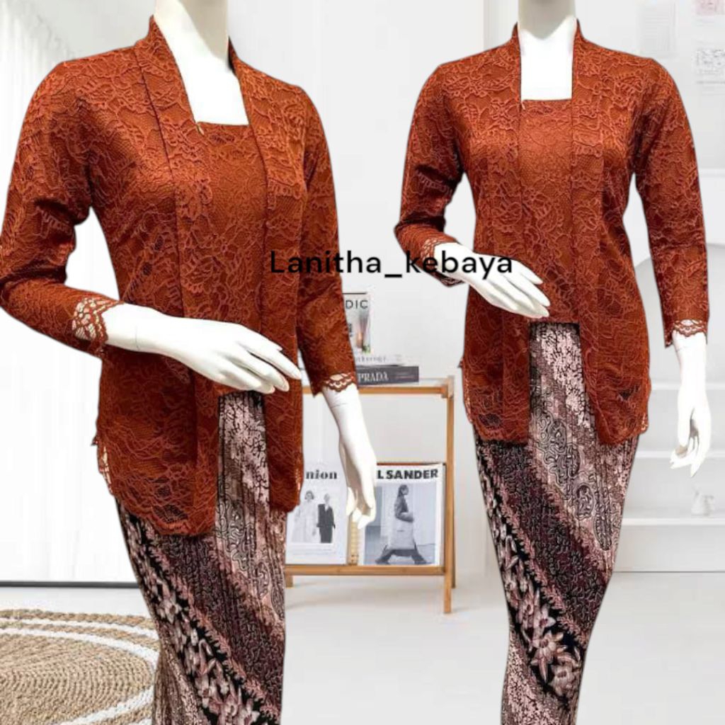 TERLARIS Set Kebaya Kutubaru Kebaya Modern Kebaya Kutubaru Lengan panjang Kebaya Wisuda Modern
