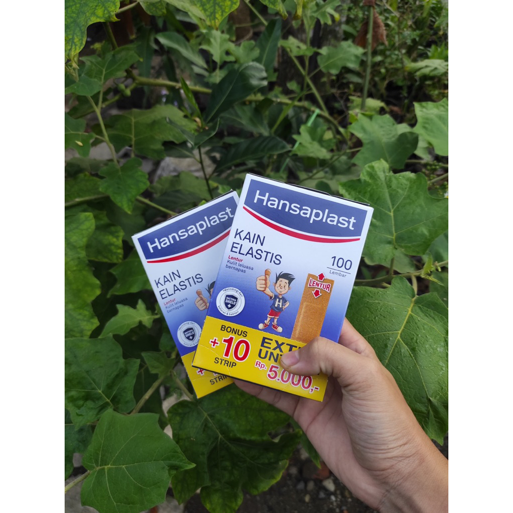 Hansaplast Box Plester Luka / Hansaplast Kain Elastis Box 100 pcs / Hansaplast isi 100 / Promo Hansa