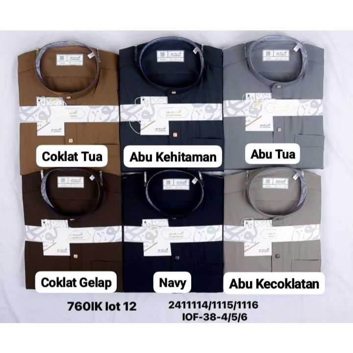 Series 07 Woll Gamis Jubah Pria Al Haramain Bahan Woll Lengan Panjang Manset Kancing Bulat Premium