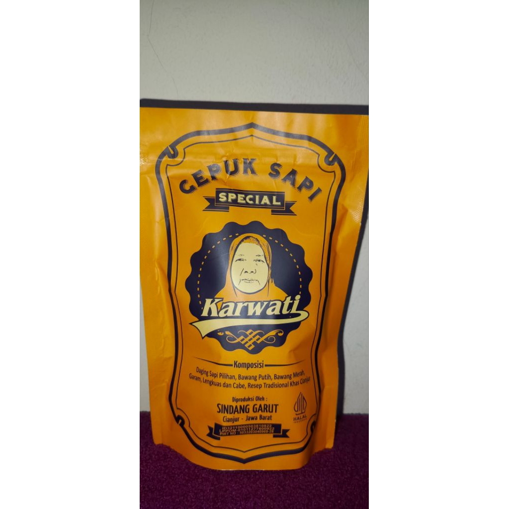 

Gepuk Sapi Karwati Kemasan Pouch Vacum