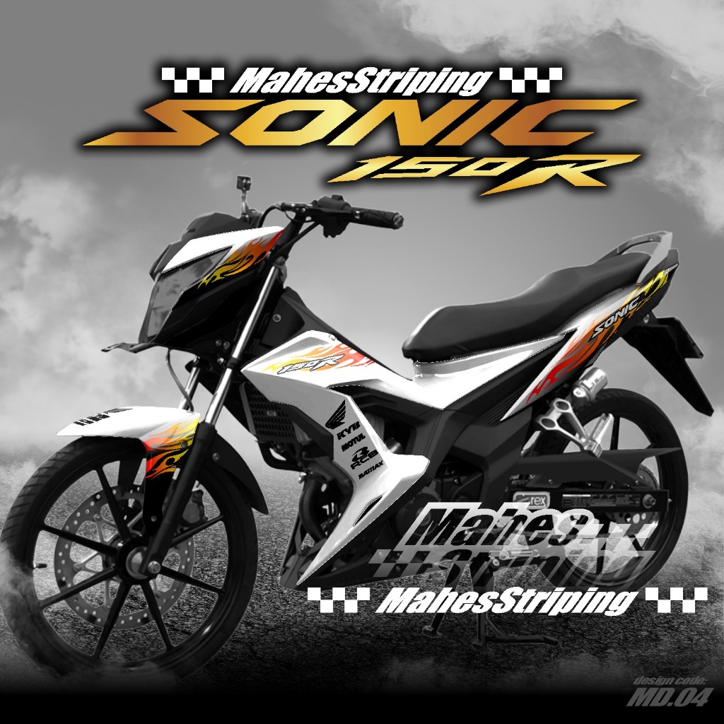 Decal Sticker Honda Sonic 150r Full Body Desain Road Race Racing Grafis MDMS.04