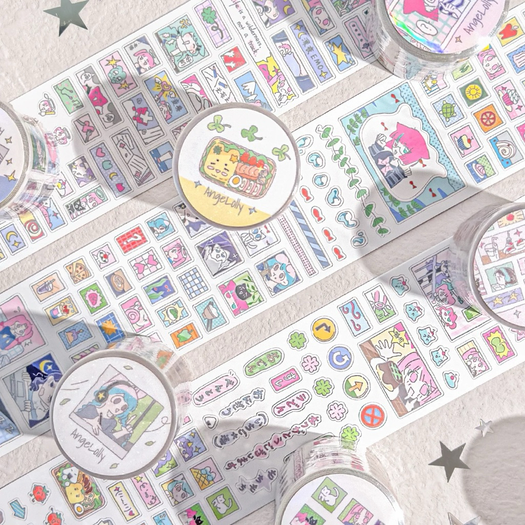

sticker roll ecer 35cm japan vibes anime girl dekorasi journal readystock B3224