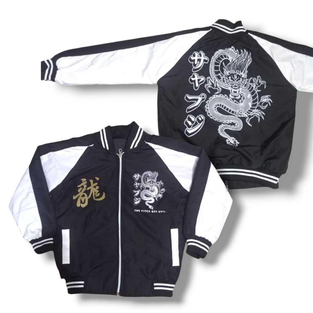 jaket parasut anak laki-laki motif naga
