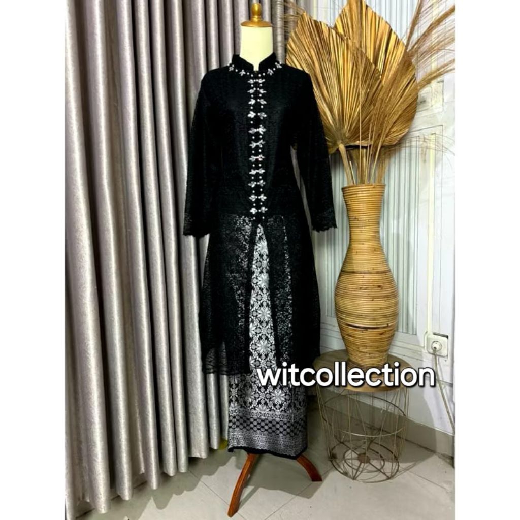 witcollection kebaya brukat payet jumbo kebaya malika atasan tunic