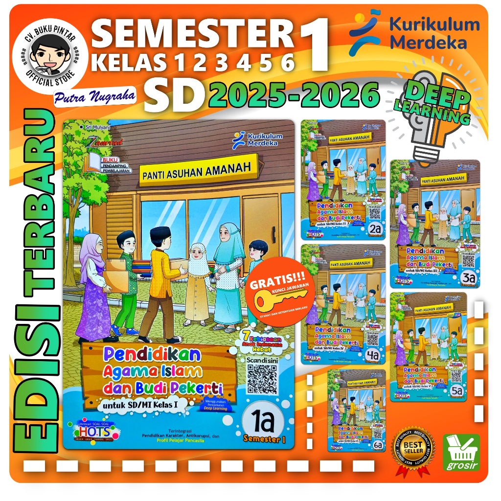 LKS PAI PENDIDIKAN AGAMA ISLAM SD KELAS 1 2 3 4 5 6 SEMESTER 1 2025-2026 Deep Learning KURIKULUM MER