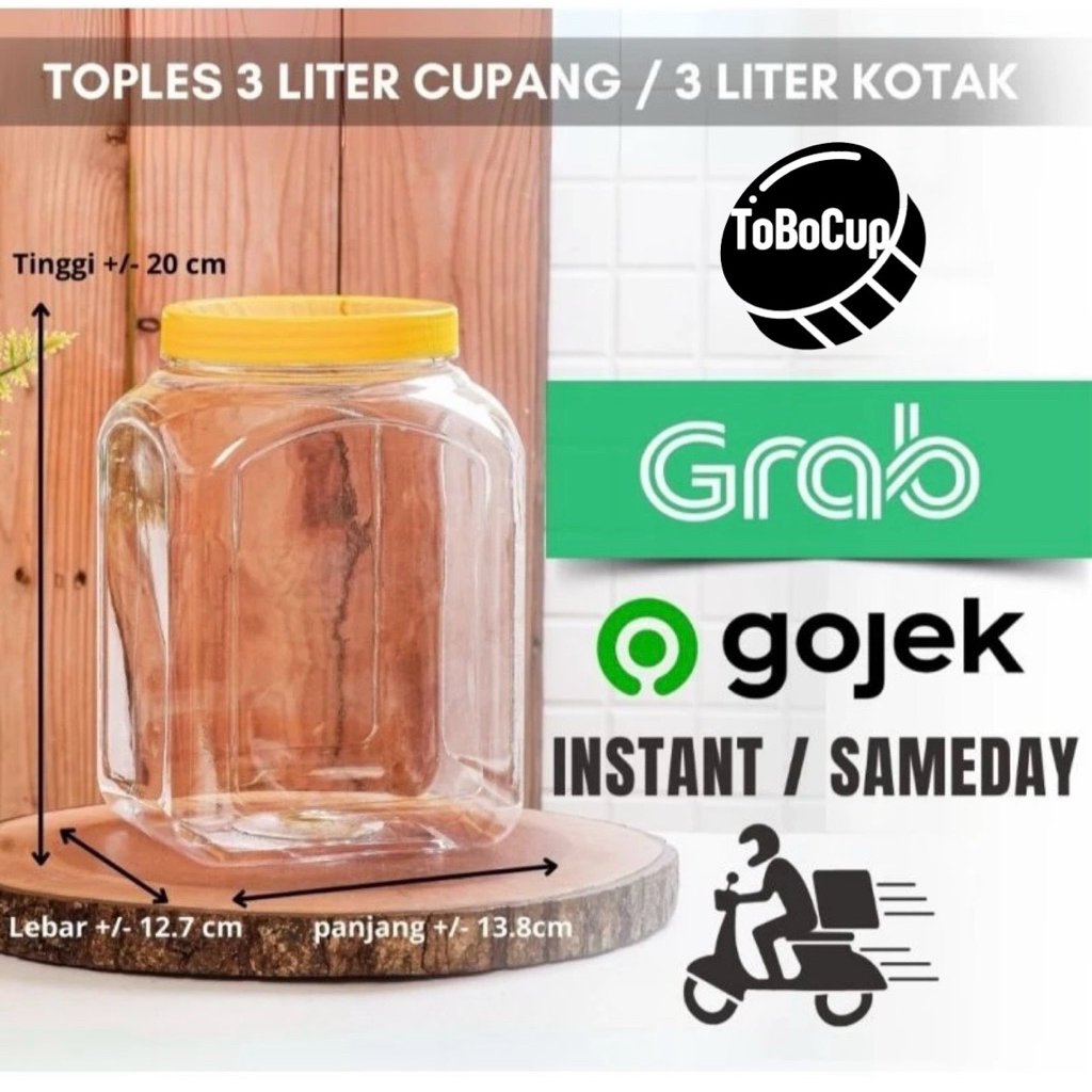 INSTANT SAMEDAY TOPLES 3 LITER CUPANG/ TOPLES 3 LITER KOTAK/ TOPLES KERUPUK/ TOPLES BESAR