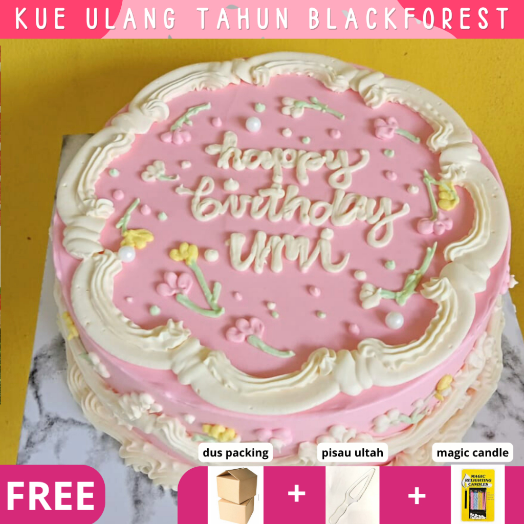 

Korean Cake / Kue Ulang Tahun / Birthday Cake / Blackforest / Kue Ultah