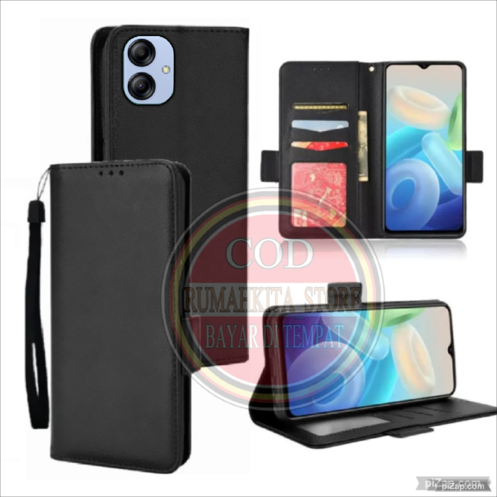 CASE HP SAMSUNG GALAXY A04E LEATHER CASE -FLIP WALLET CASE KULIT-DOMPET-FLIP COVER LEATHER-