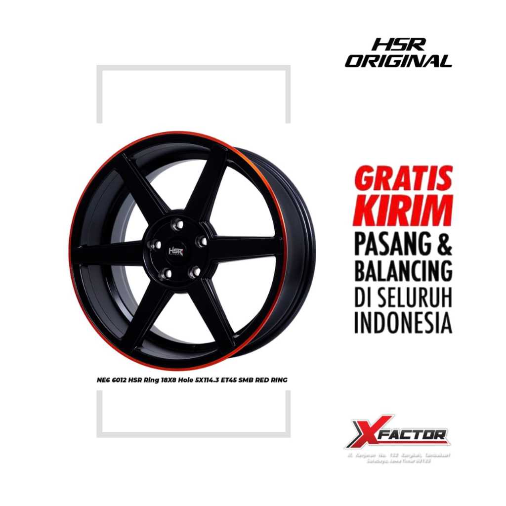 VELG MOBIL HSR R18 HSR NE6 R18X8 H5X114,3 ET45 SMB/RR