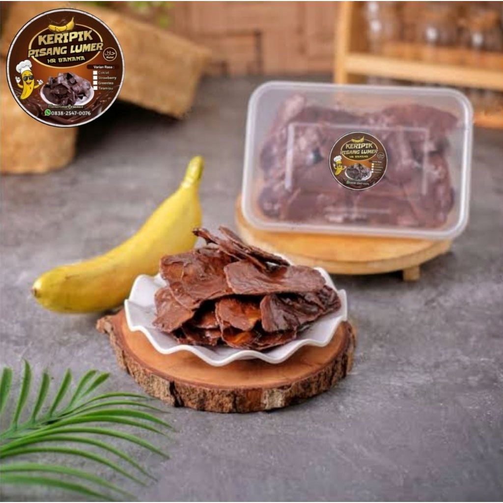 

KERIPIK PISANG LUMER : ( HR.BANANA) 500 gram. RASA COKLAT LUMER
