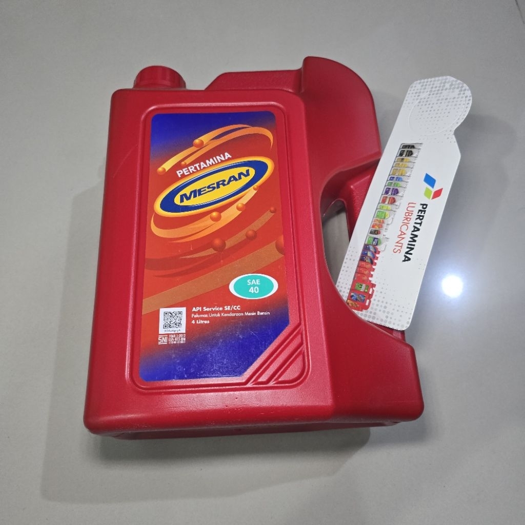 OLI MESRAN SAE 40 4L OIL PERTAMINA PELUMAS MESIN BENSIN MOBIL 4 LITER