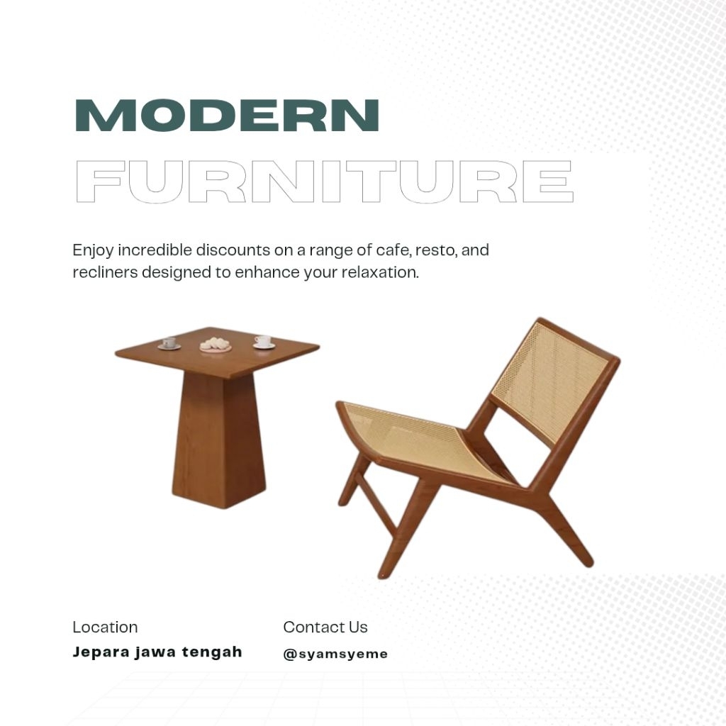 Kursi set meja dan Kursi jati meja cafe dan restoran | furniture aesthetic furniture aesthetic chair