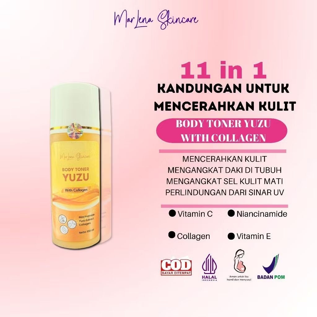 BODY TONER MARLENA YUZU COLLAGEN - TONER BADAN YUZU