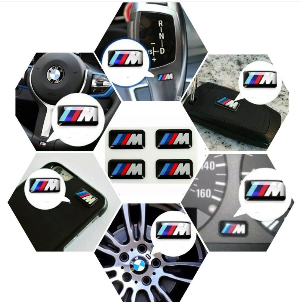 BMW Emblem sticker stiker BMW Mpower Mtech M3 logo stir velg