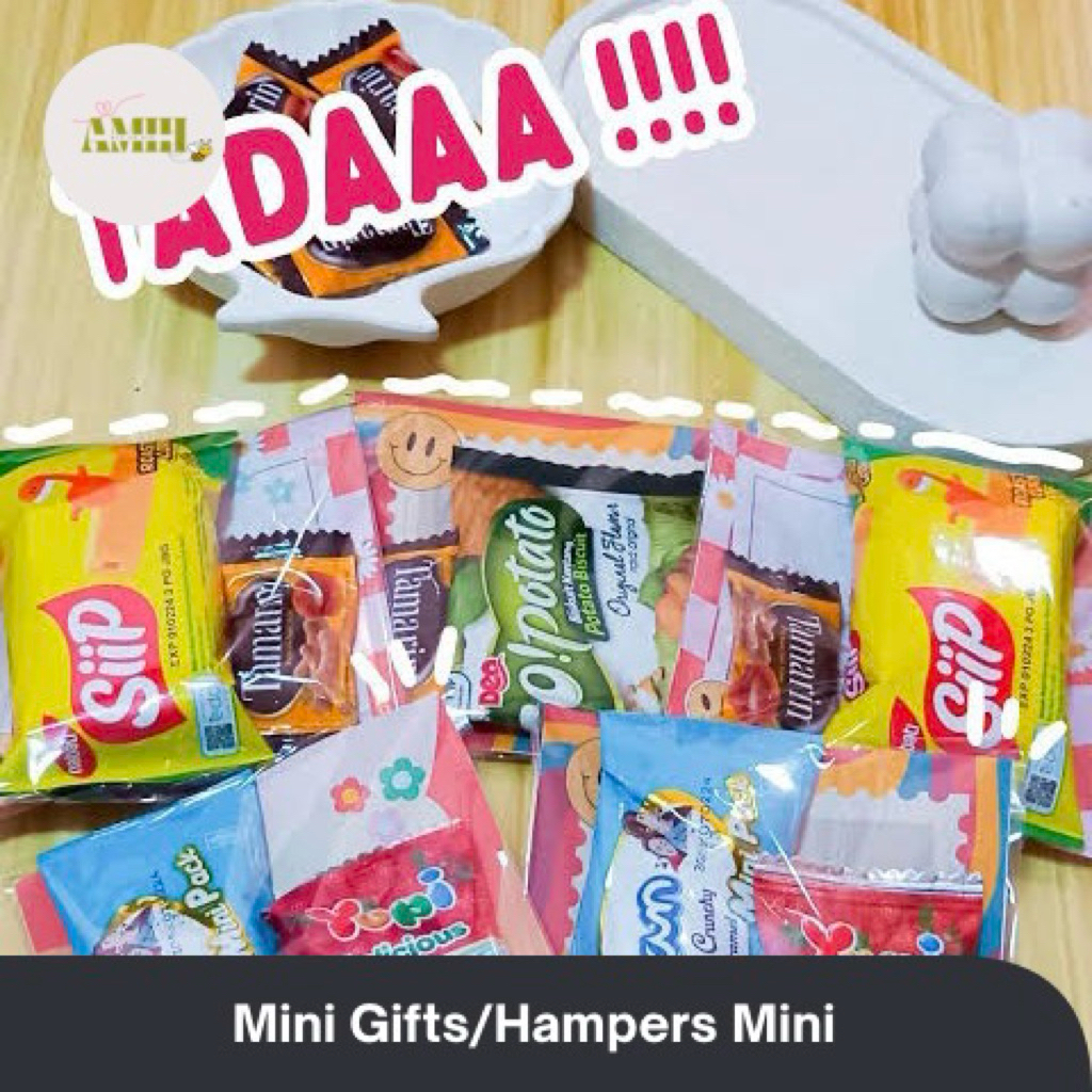 

Hampers Murah/Snack Mini/Gifts Mini/Snack kekinian/Snack Murah/Tema Pink