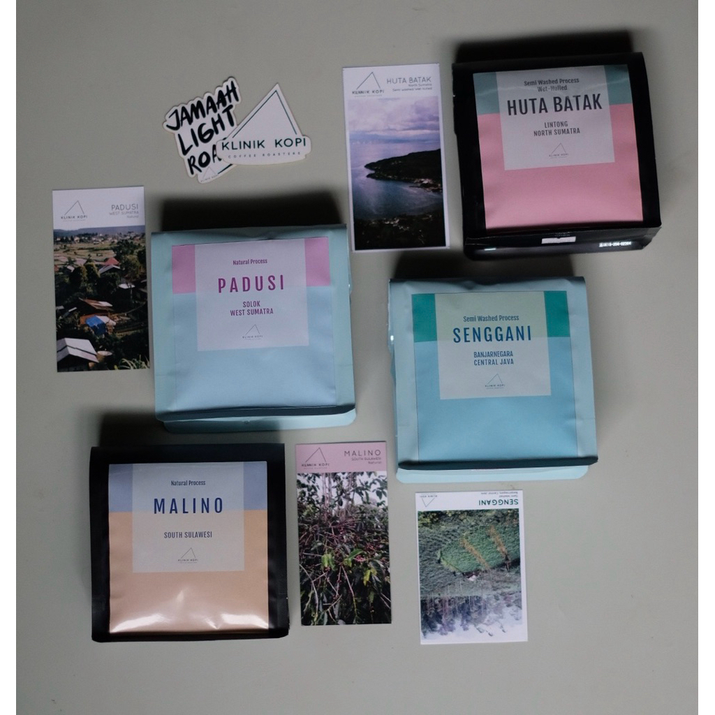 

Klinik Kopi Paket 4 kopi ( Malino, padusi, senggani, huta batak).