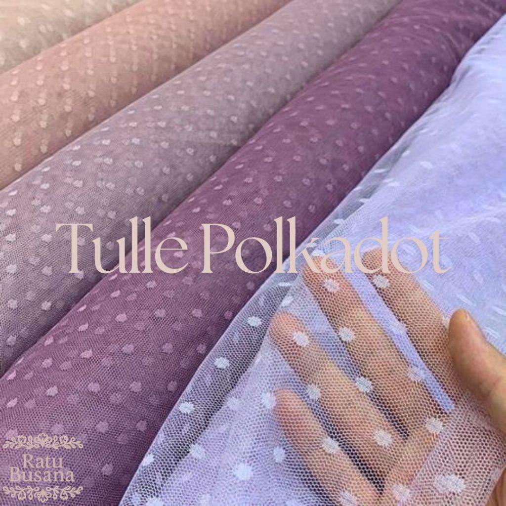 kain Tile Dot Lembut Premium Original 100% Tille Polkadot Korea Asli Lembut | KUALITAS TINGGI