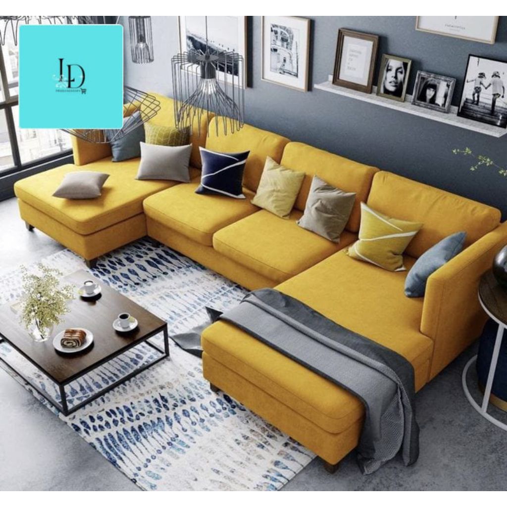 Sofa U Shape Sofa ruang Tamu Minimalis Sofa Kursi Tamu Luxury Leather