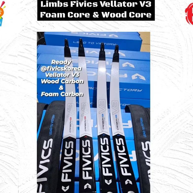Limbs Fivics Vellator V3 (carbon wood dan Carbon foam)