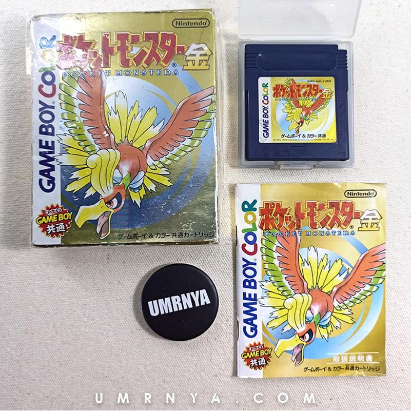 Kaset Original Gameboy Pokemon Gold Nintendo Silver Game boy Color GBC GBA SP Cartridge