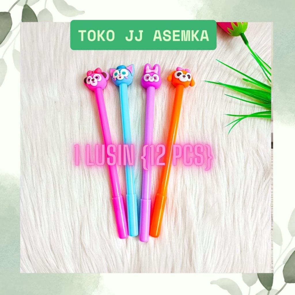 

12 PCS PULPEN GEL DUFFY CAT LUCU IMUT KARAKTER ALAT TULIS SEKOLAH TERMURAH COD