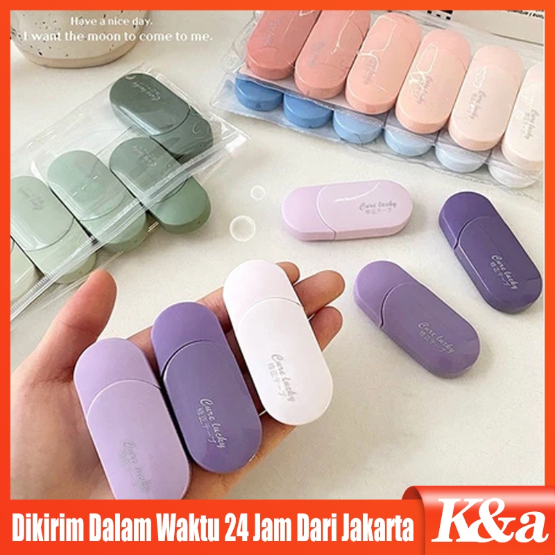 

6PCS Correction Tape / Tip Ex Kertas / Pita Koreksi Warna Pastel Tidak Mudah Terputus / Tip Ex Aesthetic