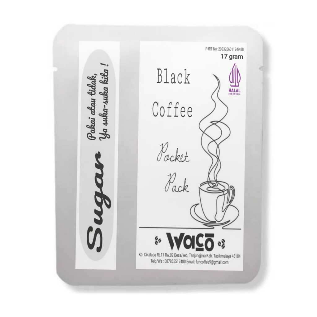 

WACO "Black Coffee" Pocket Pack - Separate Sugar - 5 pcs @17gr