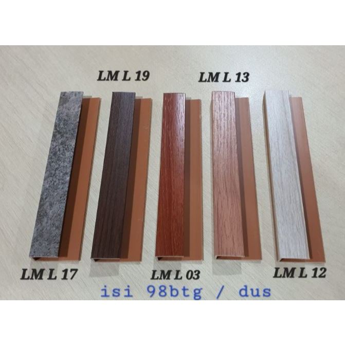 LIS TUTUP LAMINATED SERAT KAYU PLAFON PVC