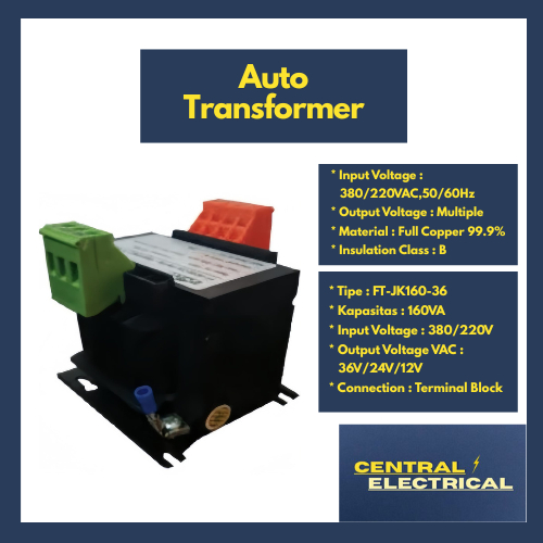 Multi Transformer/Trafo/Travo Step-Down 160VA merk FORT tipe FT-JK160 - 36 input 380/220VAC