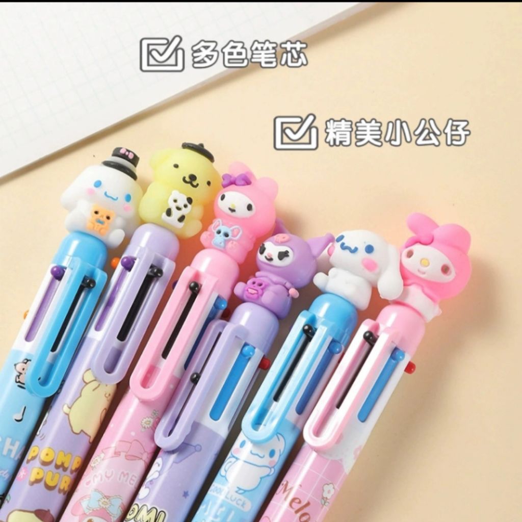 

Pulpen / Pen Anak Sekolah 6 Warna Karakter 3D Lucu Multifungsi Berkualitas Tinggi