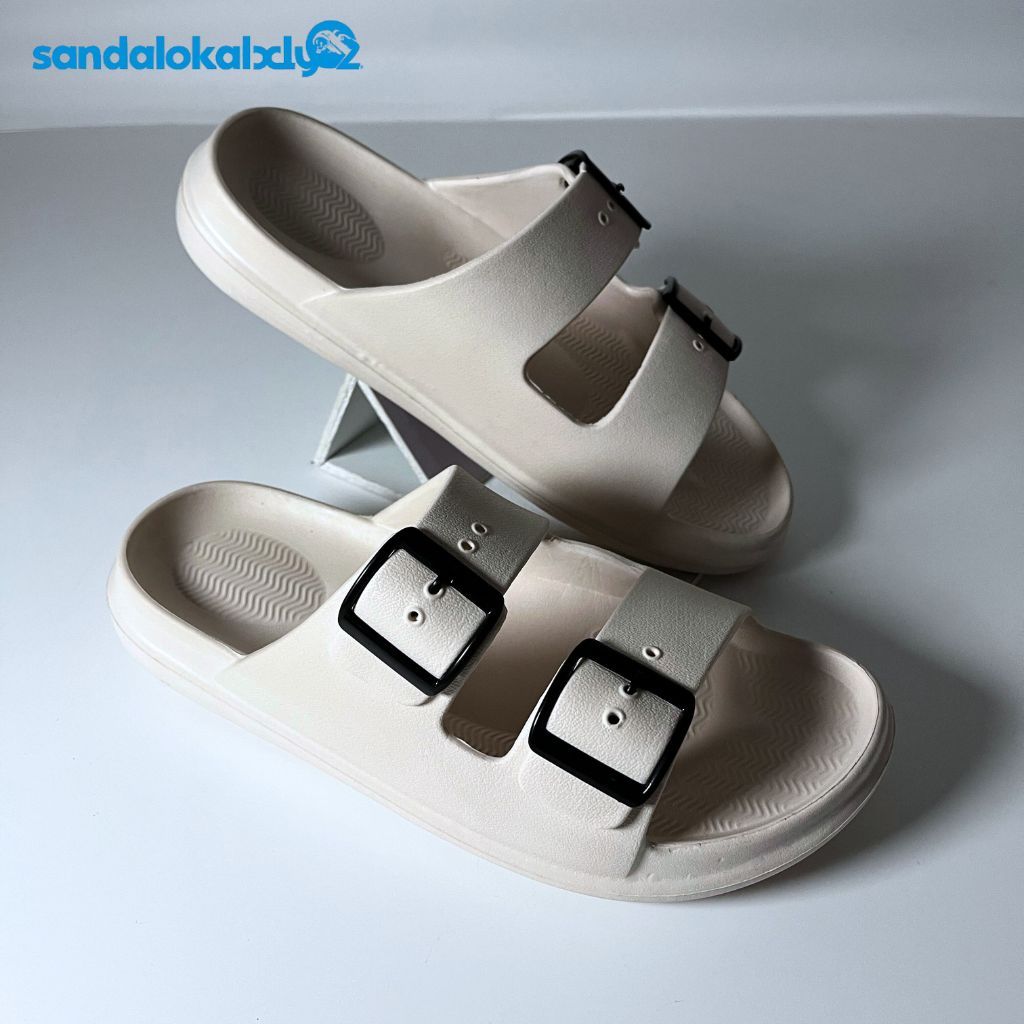 Sandalokal Sandal Buckle Karet Double Strap Unisex