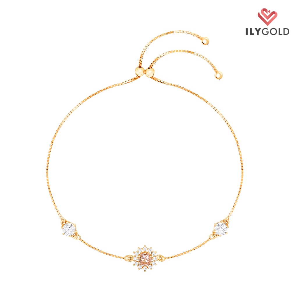 Gelang Serut Emas Kadar 9K Model Ethernal Sun Bromo Collection Warna Yellow Gold - ILY Gold 00027321