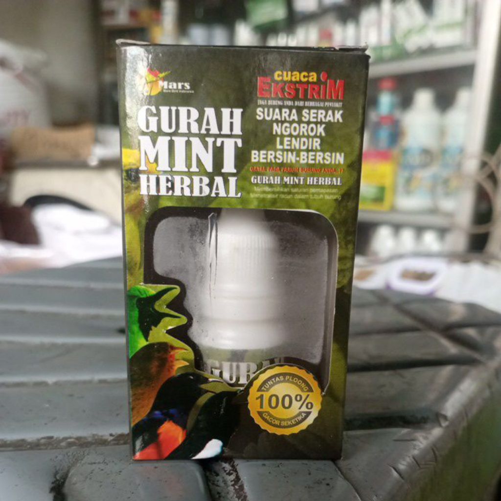 GURAH MINT HERBAL. VITAMIN SUPLEMEN MENGOBATI SUARA BURUNG
