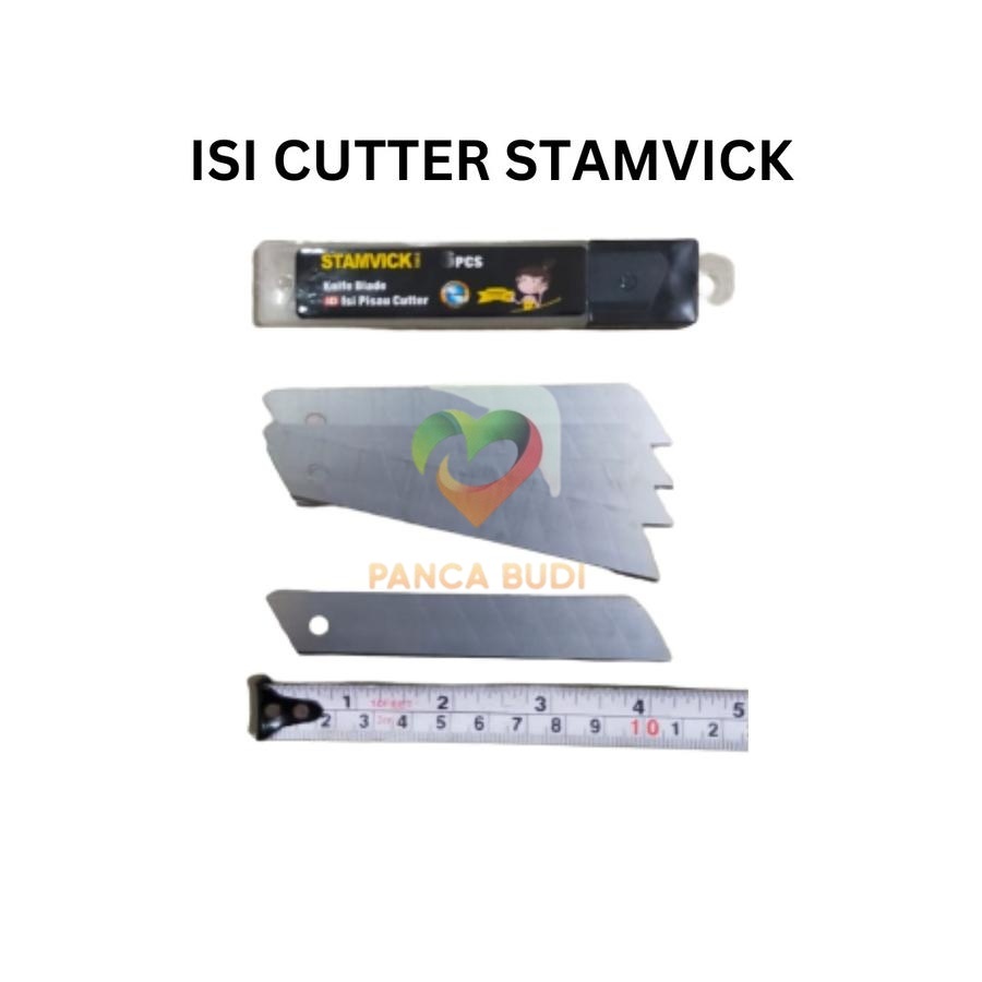 

Isi Cutter STAMVICK Besar Tajam Kaku Isi 6 Pcs Kualitas Bagus Silet PANCABUDI88