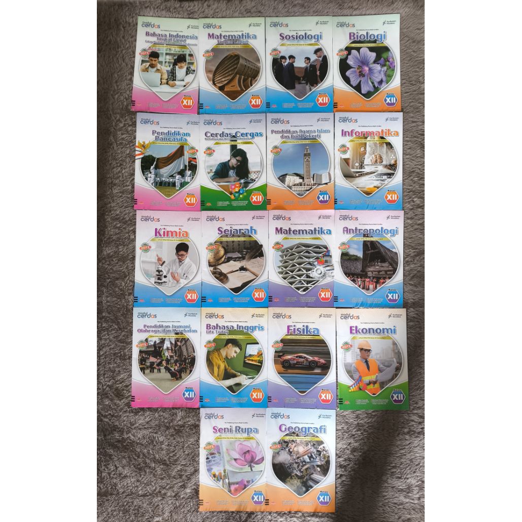 LKS / Modul Siswa CERDAS Kelas 12 Kurikulum MERDEKA Semester 1 K-21 Matematika Biologi Kimia Fisika 
