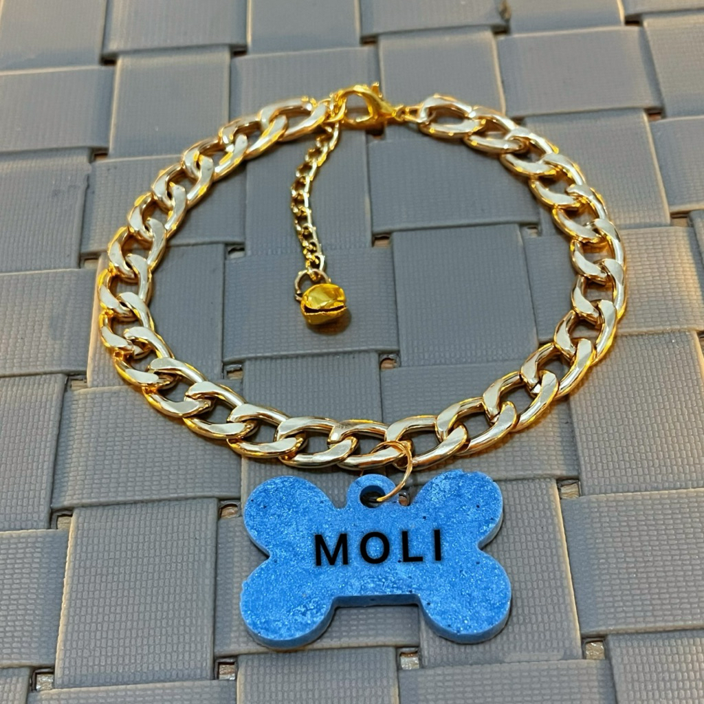 Kalung Kucing Anjing Custom Nama | Liontin Kucing Anjing Custom Nama | pet collar | kalung rantai ku