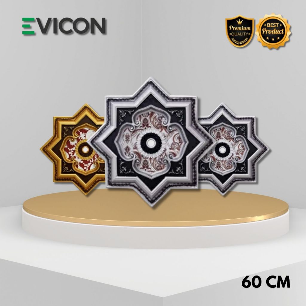 VICON FITTING LAMPU ORNAMEN BINTANG 60CM / PITING LAMPU ORNAMEN BINTANG BESAR UKURAN 60CM PLAFON