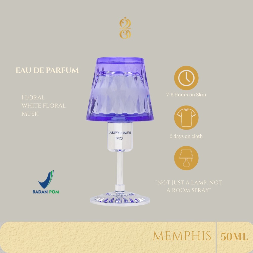 823 Fragrance Memphis Edp 50ml (Floral, White Floral, Musk) Lampylumen - Eau De Parfume - Unisex