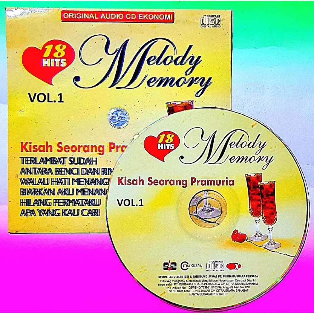 Kaset CD Lagu Melody Memory - Kaset CD Mobil Lagu Pop Kenangan Indonesia