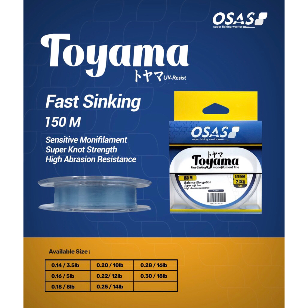 Senar OSAS TOYAMA 150M | Sinking