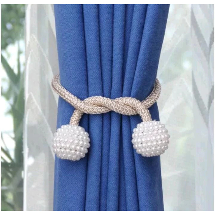 Tali Gorden Jepitan Gorden Tali Pengikat Gorden Magnet Tali Gorden Mutiara Ikat Gorden