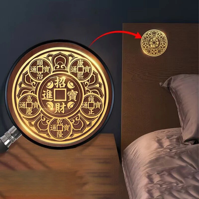 

Isi 5pcs Sticker Keberuntungan Stiker Emas Timbul Hoki Keberuntungan 3d Motif Ba Gua