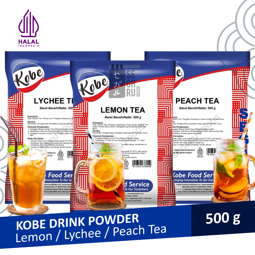 

KOBE Tea Powder Drink | Teh Bubuk Tea Halal All Varian 500 gram