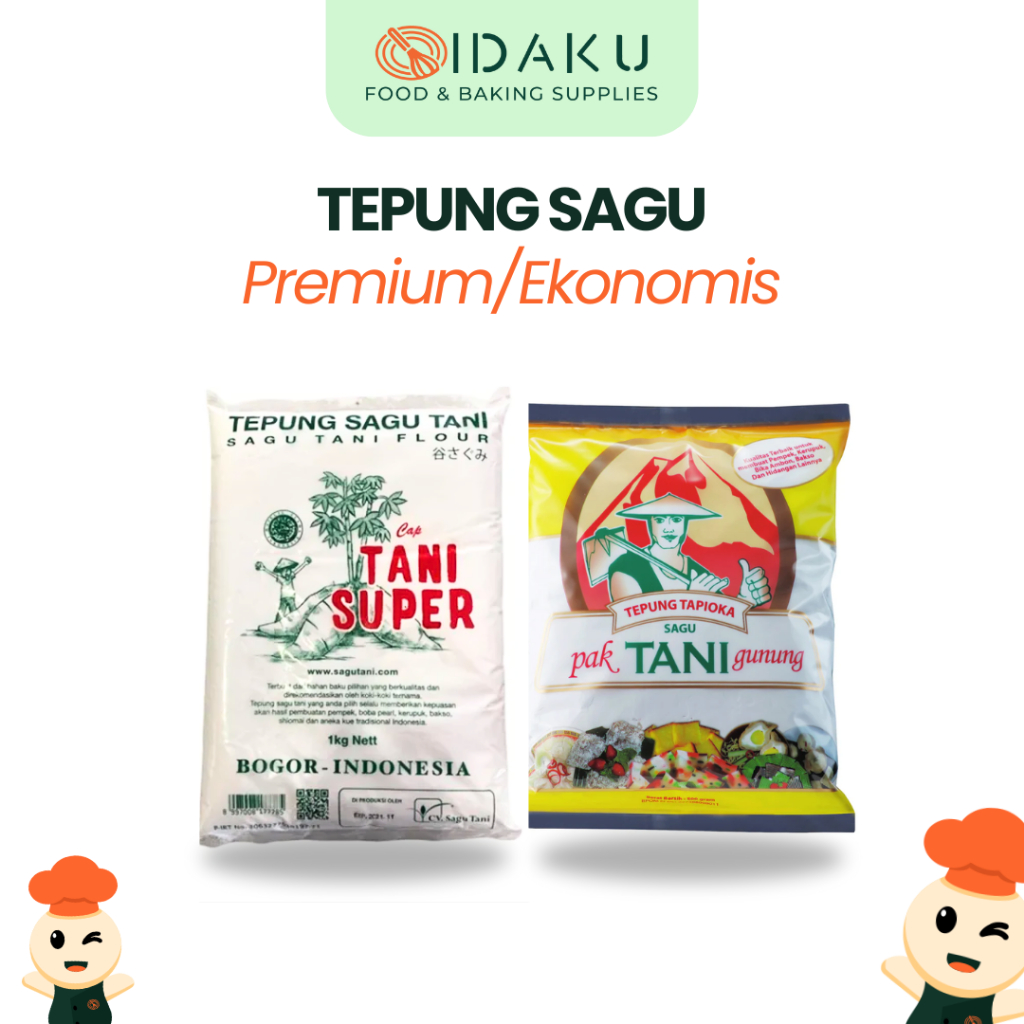 

TEPUNG SAGU PAK TANI & TANI SUPER - Tepung Sagu Ekonomis & Premium 500g & 1kg