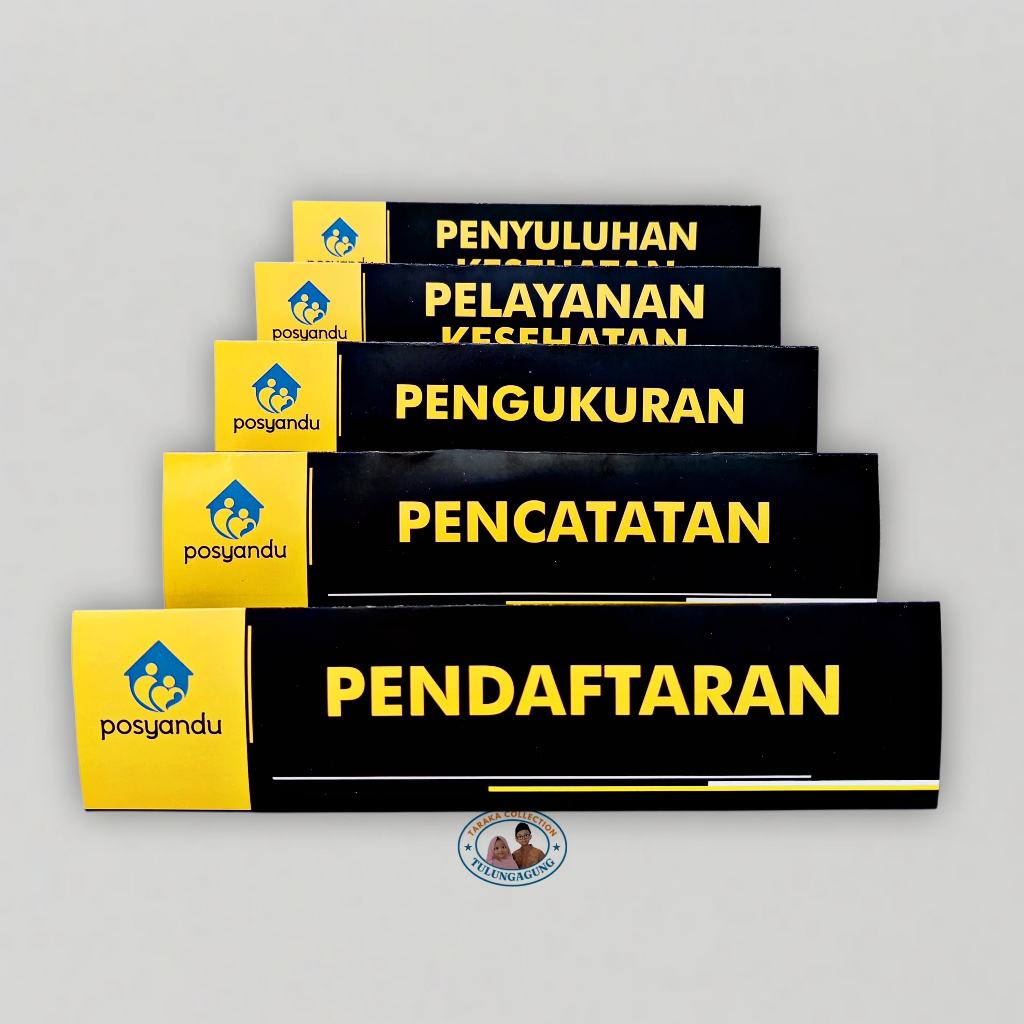 

Paket Papan Nama Posyandu | 1 Set Papan Meja Pelayanan Posyandu | Bahan Kertas Ivory