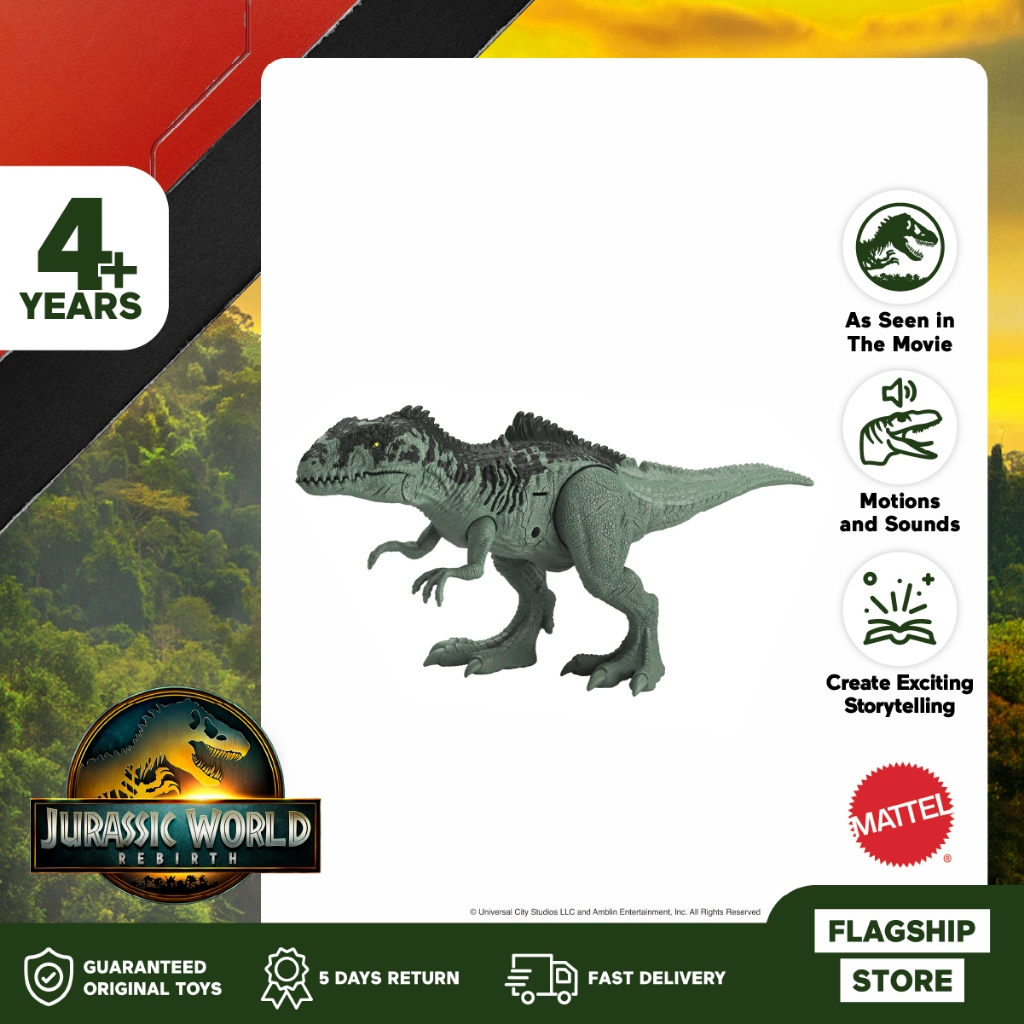 Jurassic World Rebirth Giganotosaurus Sound - Mainan Action Figure