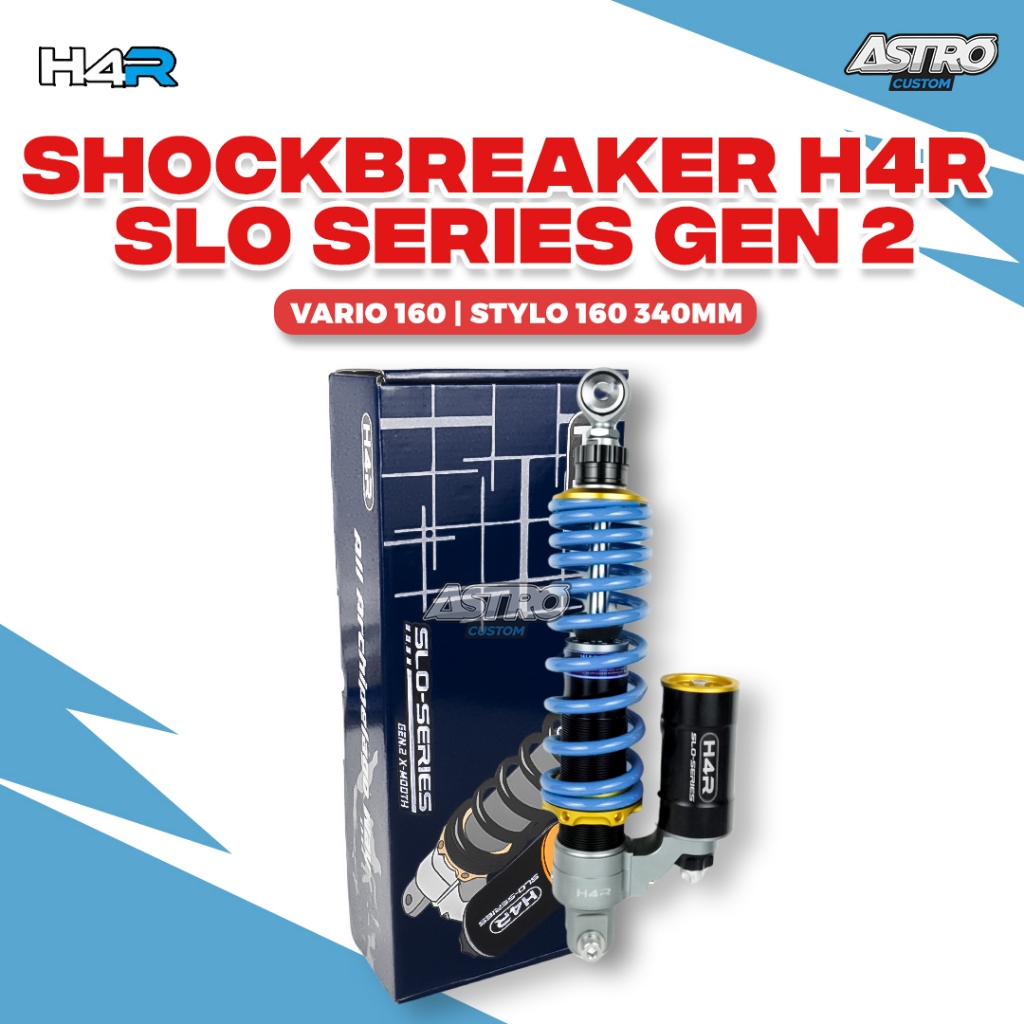 Shockbreaker H4R Slo Series Gen 2 Vario 160 Stylo 160 X-mooth 340MM Shock Tabung Bawah Astrocustom