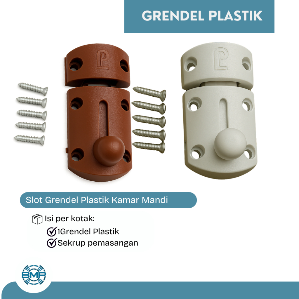 GRENDEL PLASTIK PINTU KAMAR MANDI