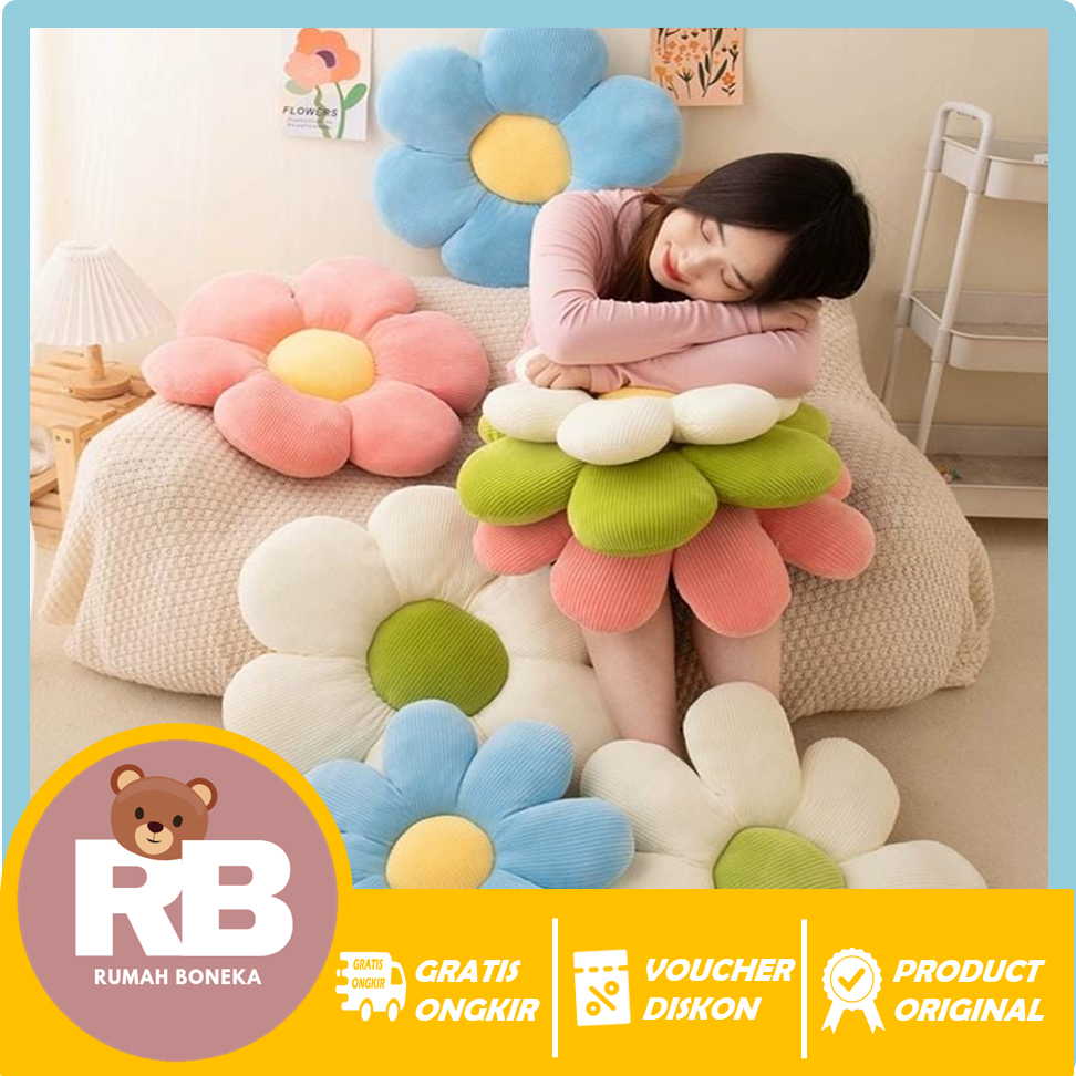 B0002 - Bantal Bunga / Bantal Kelopak Bunga / Bantal Bunga Matahari / Bantal Bunga Warna Warni / Ban